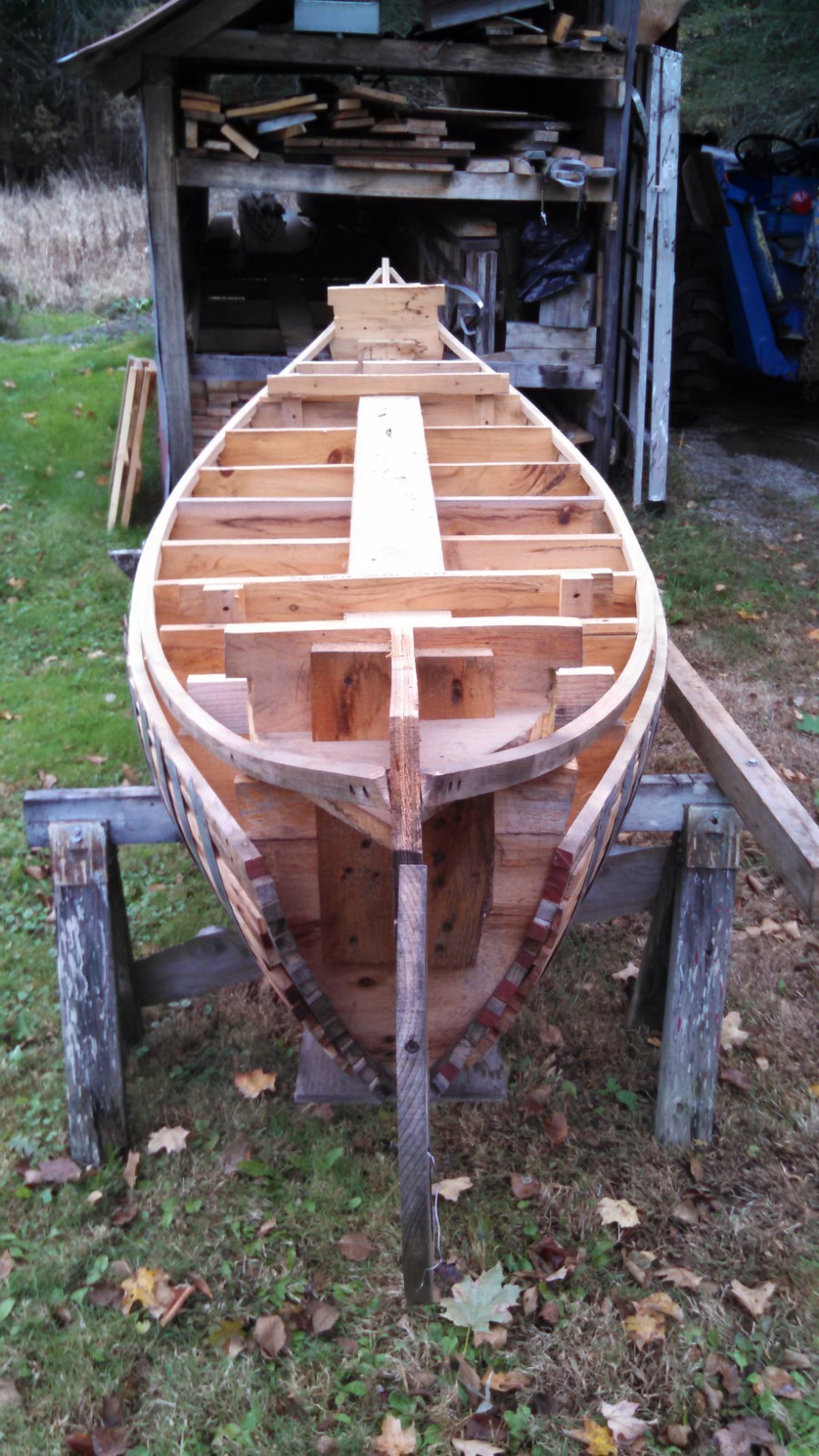 13' Wood and Canvas Canoe Form