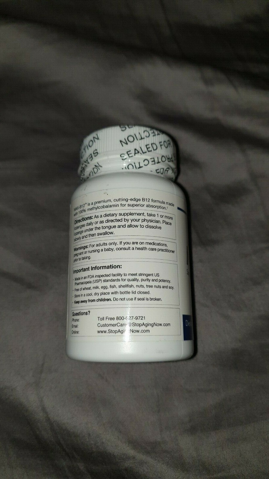 - MAX-B12 Vitamin B12 Lozenges 5000 mcg - Supports Cognitive Health and Energy -