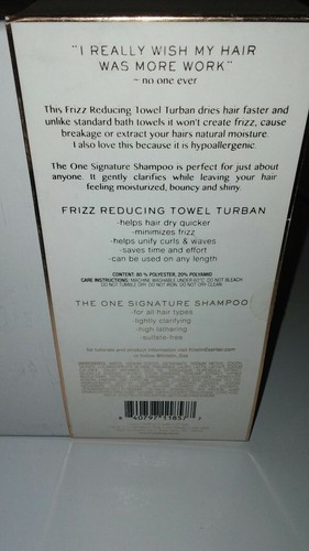Kristin  Ess Frizz reducing towel turban and signature shampoo
