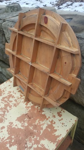 Vintage Wooden Industrial Foundry Mold Pattern Architecture Design Decor Shelf