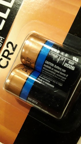 6-(2 PACKS) DURACELL CR2 LITHIUM 3V BATTERY - EXPIRATION DATE 03/2026