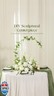 Ling's moment Artificial Flowers 50Pcs White Roses Decor w/Stems,3
