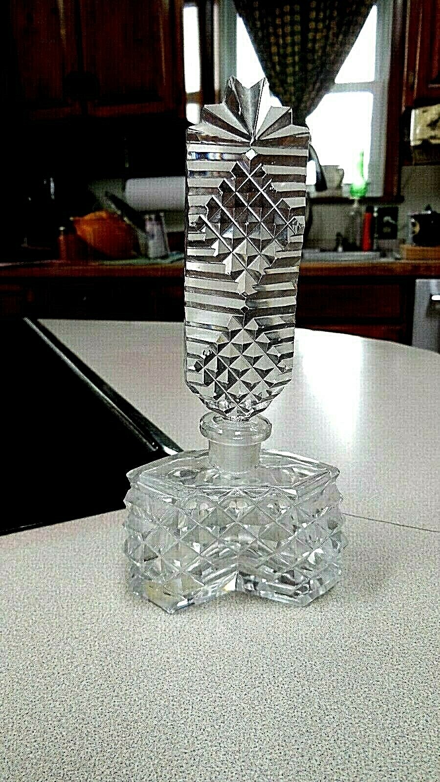 Vingage Rice Cut Glass Perfume Bottle