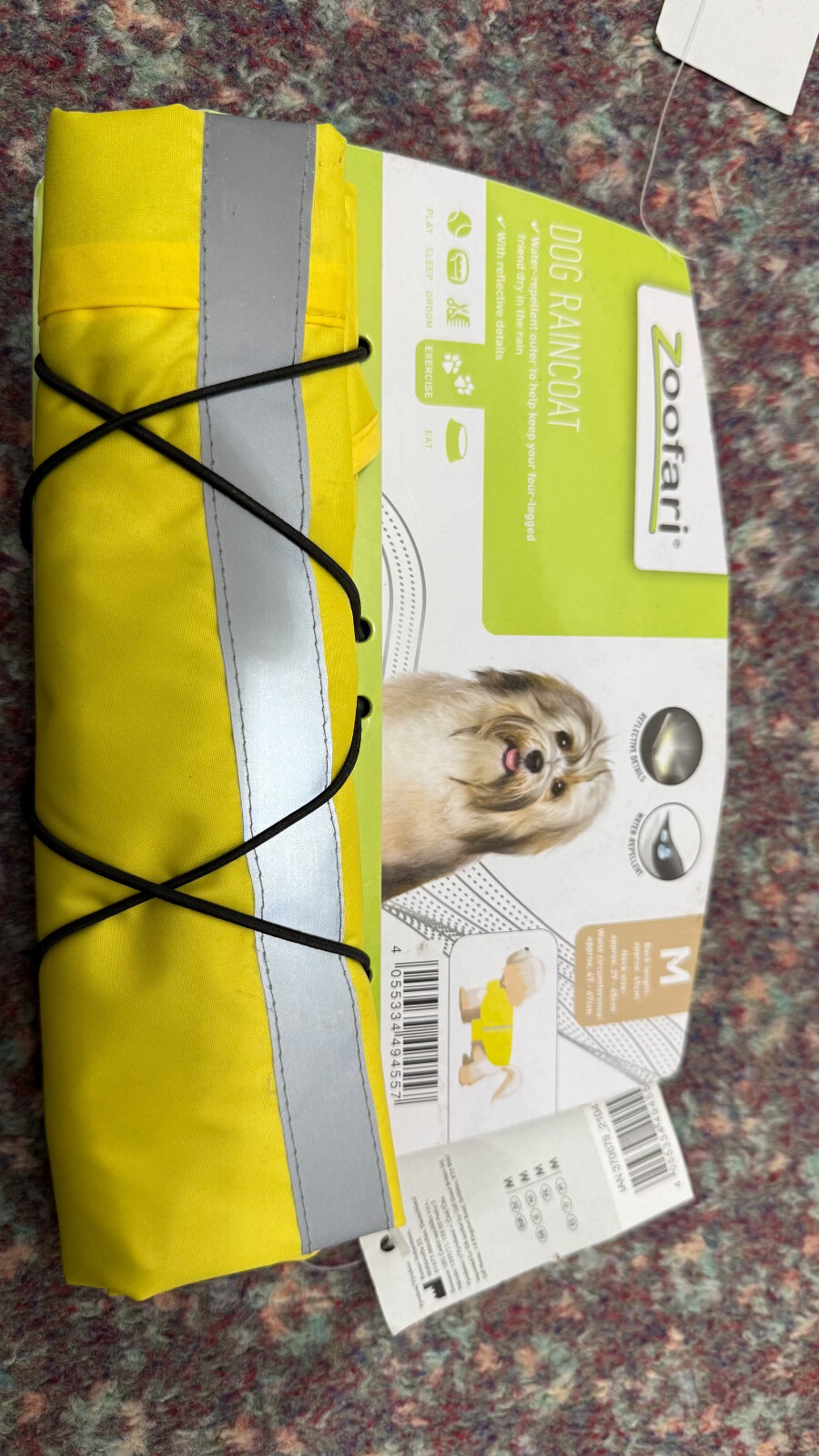 Zoofari Hi Visibility Dog Rain Coat - Reflective Details - Size S , M, L  Free D