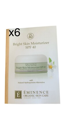 EMINENCE Bright skin moisturizer SPF 40 travel packets size (pack of 6)