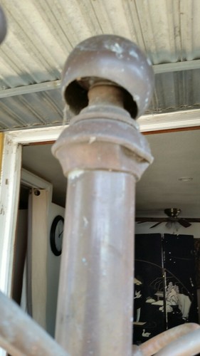 Vintage brass standing hat and coat rack