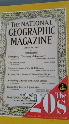 National Geographic Magazine: The 20s CD-ROM (3 in set)-Mindscape Version VGUC