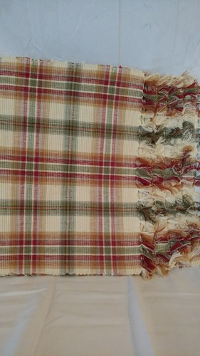Table Placemat Lemon Pepper by Park Designs NEW Country Plaid Place mat Runner