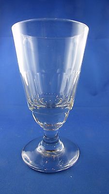 ancien grand verre eau vin souflé bistrot epoque XIXE facettes 17.4cm a absinthe