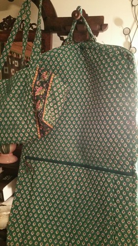 Vera bradley hanging garment bag with extra large duffel