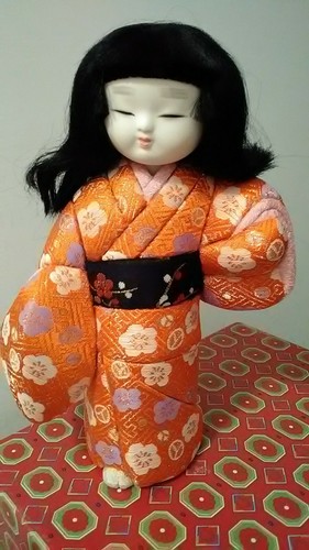 Japanese kimekomi doll Vintage