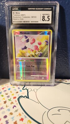 Mysterious Treasures Mr. Mime Reverse Holo 30/123 CGC 8.5
