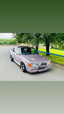 Rare amethyst escort rs turbo cabriolet genuine turbo technics car from new