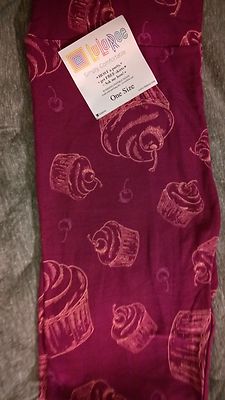 **NEW LuLaRoe Cupcake Leggings!** OS - One size Fuchsia Raspberry Pink leggings