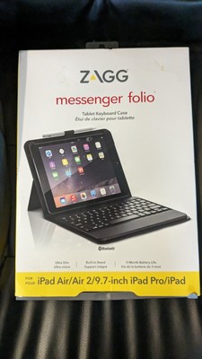 Zagg Messenger Folio Tablet Keyboard Case iPad Air/Air 2/9.7-inch iPad Pro/iPad