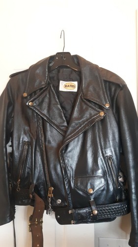 Bates Leathers フード付きジャケット ブラック JACKETS — Bates