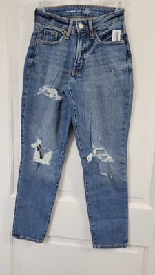 Old Navy Women's High-Rise Curvy Og Straight Secret-Smooth Pockets Size 00