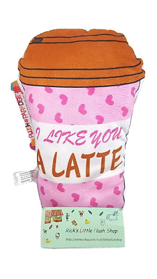 I Like You A Latte Plush Stuffed Animal Soft Doll Paradise Toy Coffee 8  NEW