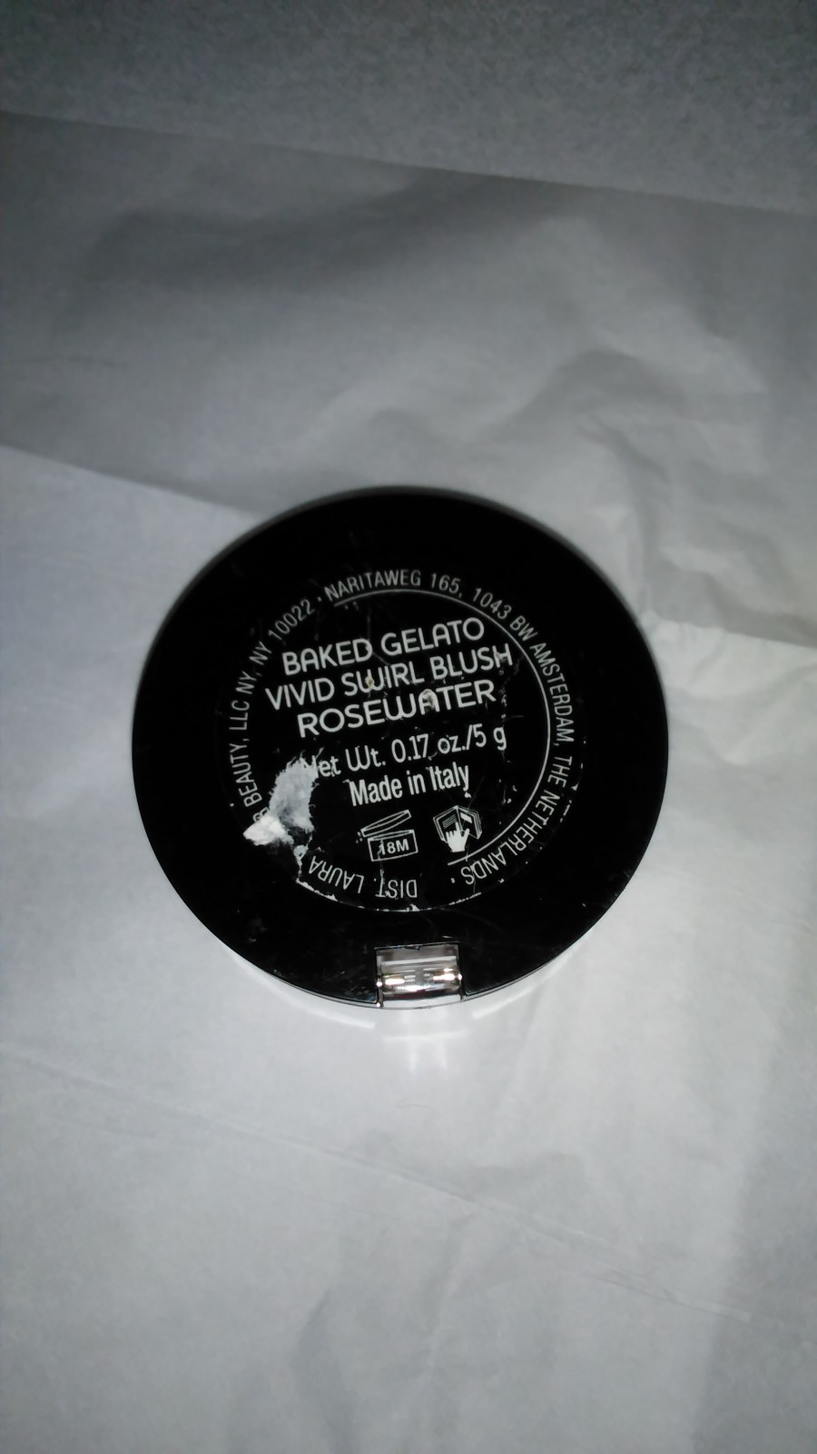 NEW LAURA GELLER BAKED GELATO VIVID SWIRL BLUSH ROSEWATER .17 OZ