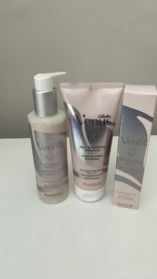 GILLETTE VENUS Pubic Hair & Skin Bundle New Serum , Shave gel, Exfoliant