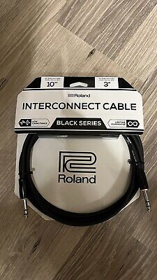 Roland Black Series 1/4'' TRS Balanced Interconnect Speaker Monitor Cable 3ft