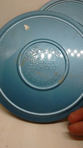 4 Vintage 200' 8mm Metal Film REELS & CANS - SUPER 8 REELS Containers