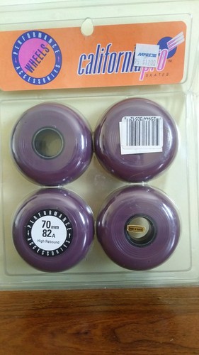 Vintage California Pro Skate Wheels 70mm 82A High Rebound BRAND NEW NOS