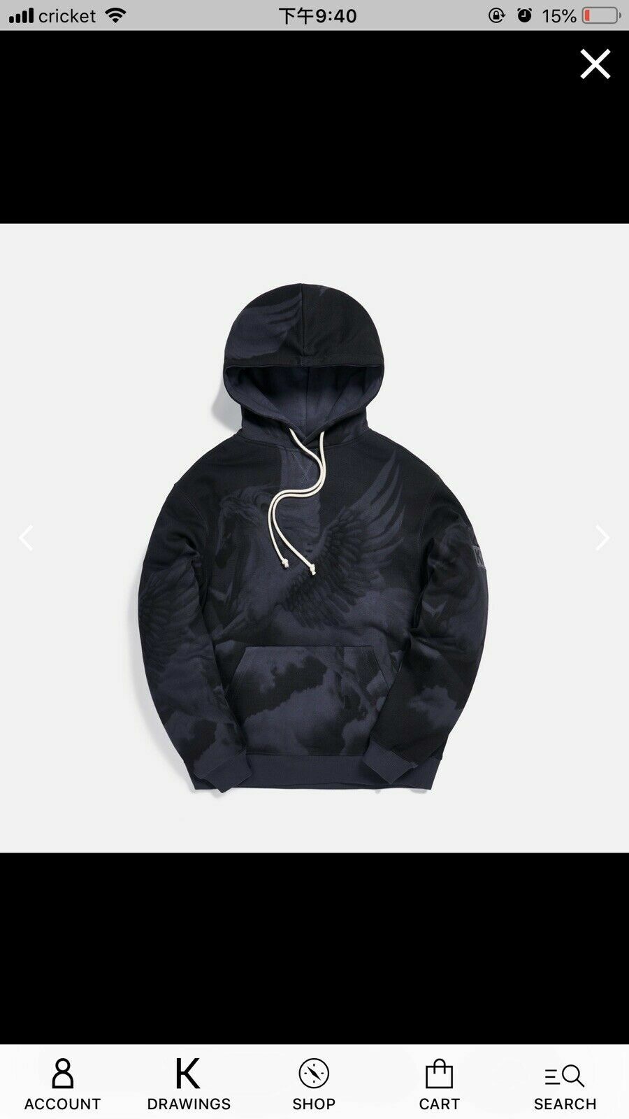 KITH Pegasus Williams 3 Hoodie BLACK size S | eBay