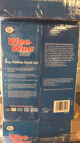 Four Paws Wee Wee Pet Training and Puppy Pads 200 Count 22 x 23 Pad Freeshipping