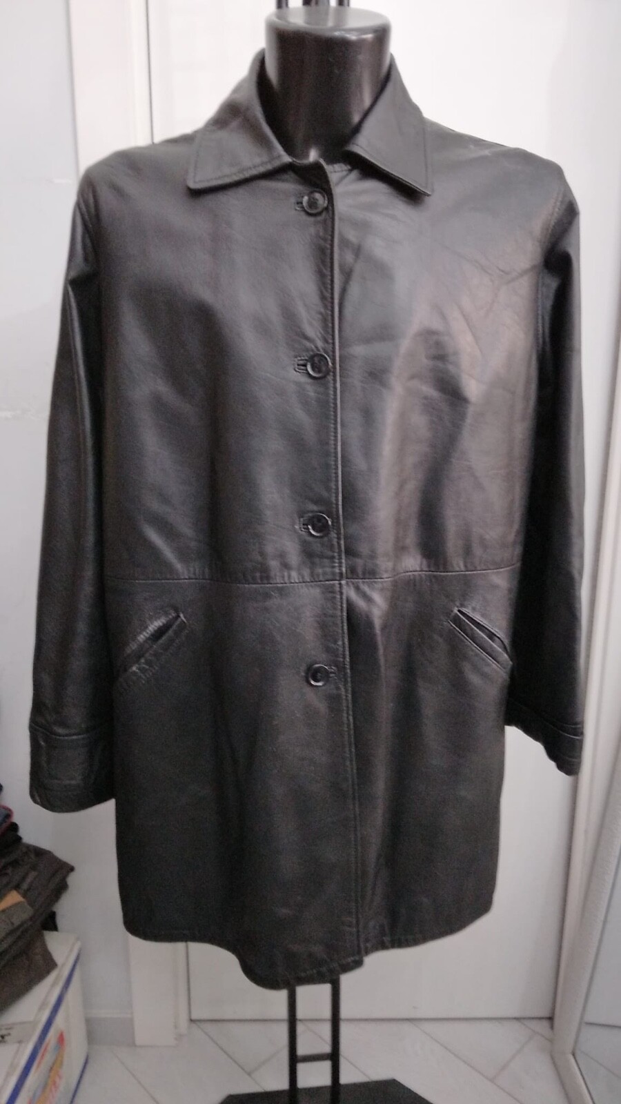 Baron Genuine Leather Jacket Used Women Black Size XXL Baron Genuine Leather Jacket Used Women Black Size XXL