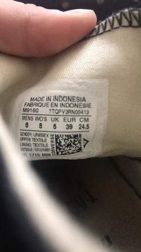 CONVERSE Chuck Taylor All Star Shoes High Top Black 8 Women’s / 6 Men’s