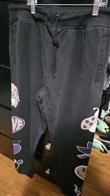 Kappa Mens Black Logo Barillas 321E5NW Regular Fit Sweatpants Size Size XL New