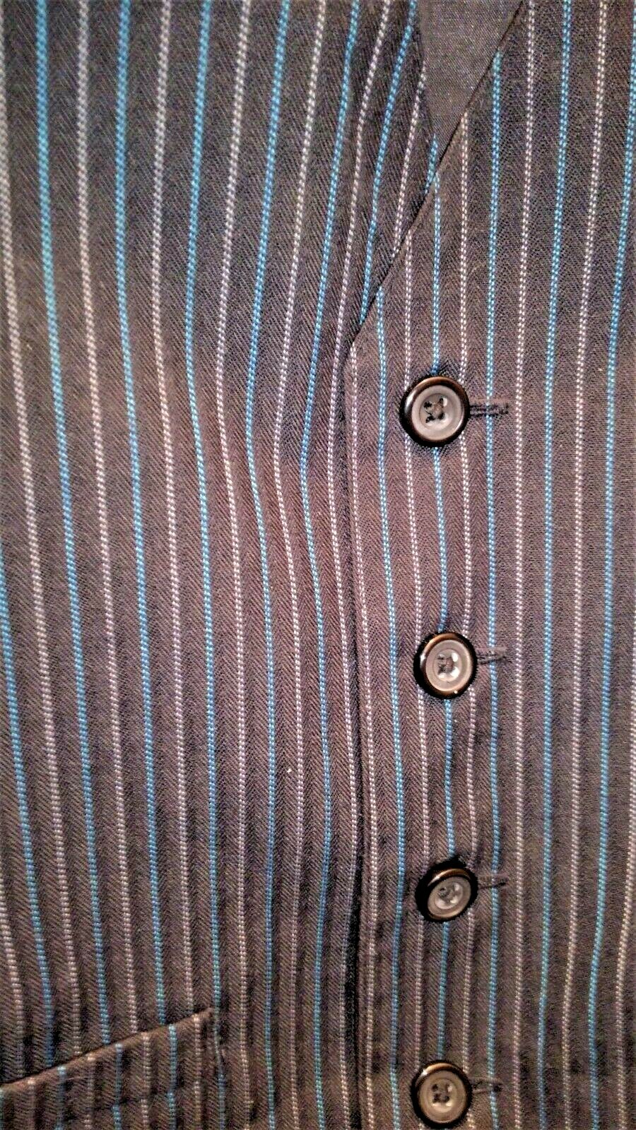 Toddler Boys Button Up Dress Pin Stripe Vest~SZ 4T