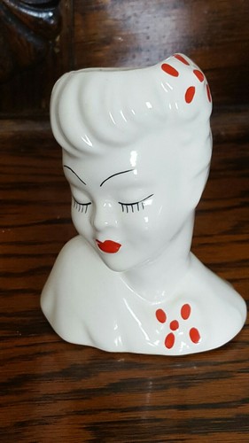 Vintage Lady Head Vase