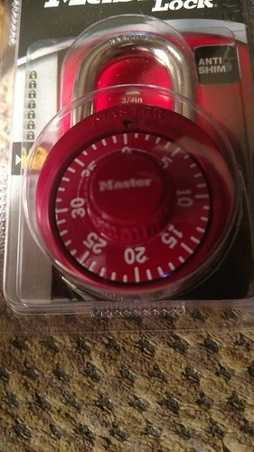 12 Master Lock 1530DCM Combination Lock Brand New Purple Blu Red Combo Anti-Shim