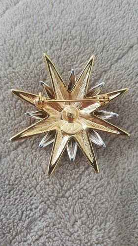 Vintage In Seattle Brooch Pin LC signed Sun Moon Stars