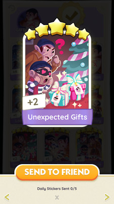 Unexpected Gifts - Monopoly_Go Stickers - 5       - Set 12   FAST DELIVERY  