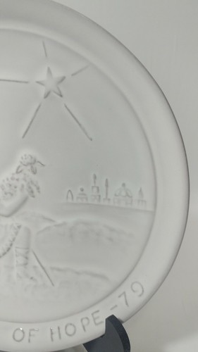 1979 Annual Christmas Plate Frankoma Pottery -The Star of Hope - Free Shipping