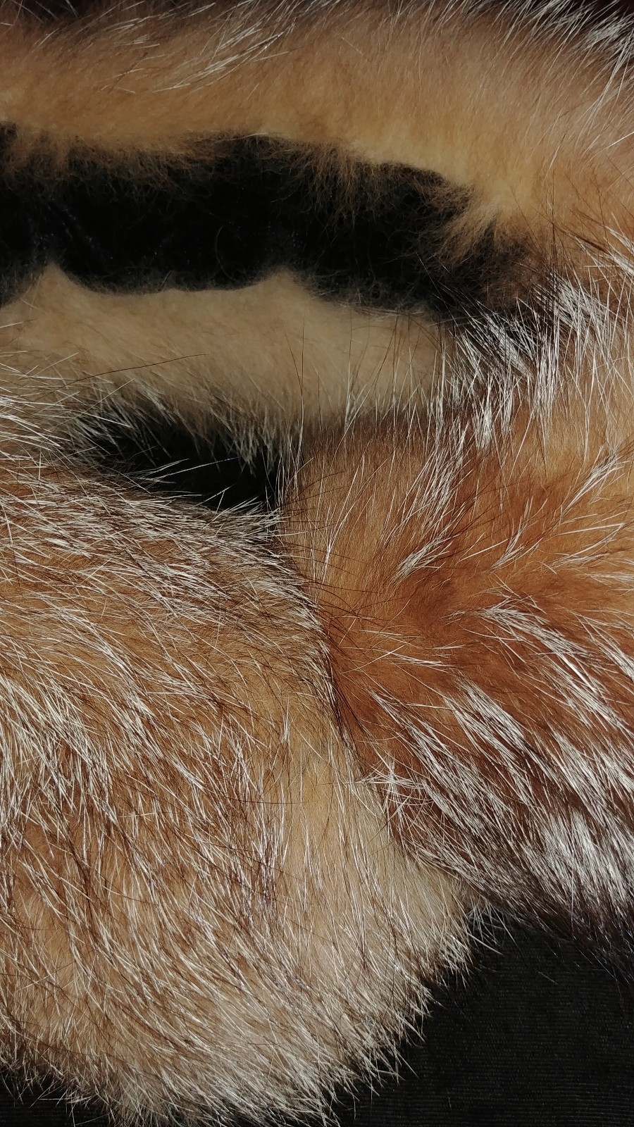 vintage  Lovely lined Red Fox collar  6 x 26 so soft and awesome