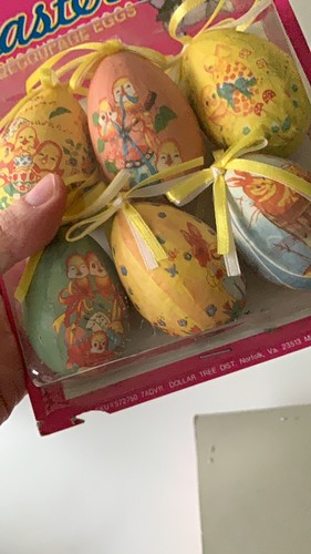 Vintage Dollar Tree Decoupage Eggs