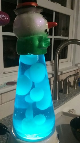 Vintage Original Holiday Series Christmas SNOWMAN Lava Lamp Light  (Frosty)