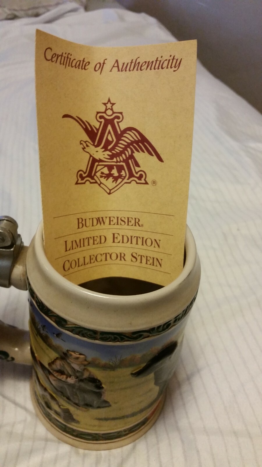 Vintage Budweiser Hunter's Companion Series Black Labrador Stein