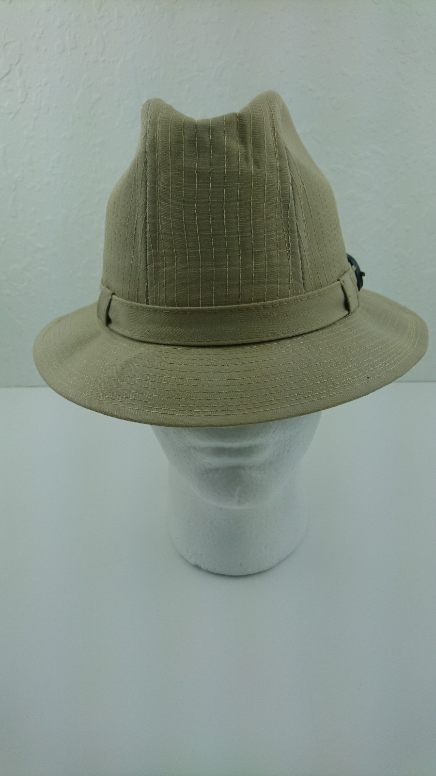 Vintage Stetson Men 7 1/4 Brown Fedora Hat Buckle Mad Men
