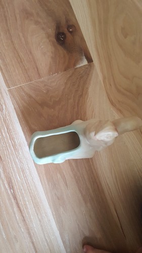 Vintage North Dakota Rosemeade Pottery Matte Squirrel on Log Planter