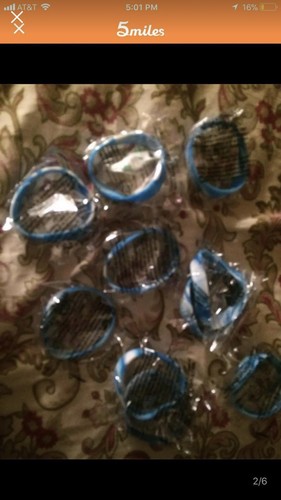 Wristband Silicone Wrist Band Rubber Bracelet Run Blue Color Love your neighbor