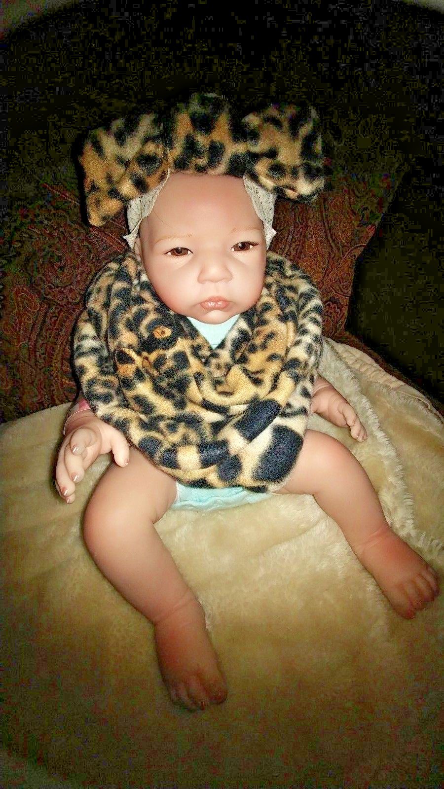 Baby TODDLER childs kids infinity scarf with free matching headband