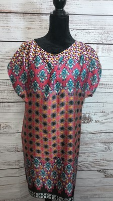 Sisley Stunning Silky Print Pullover Dress Size S