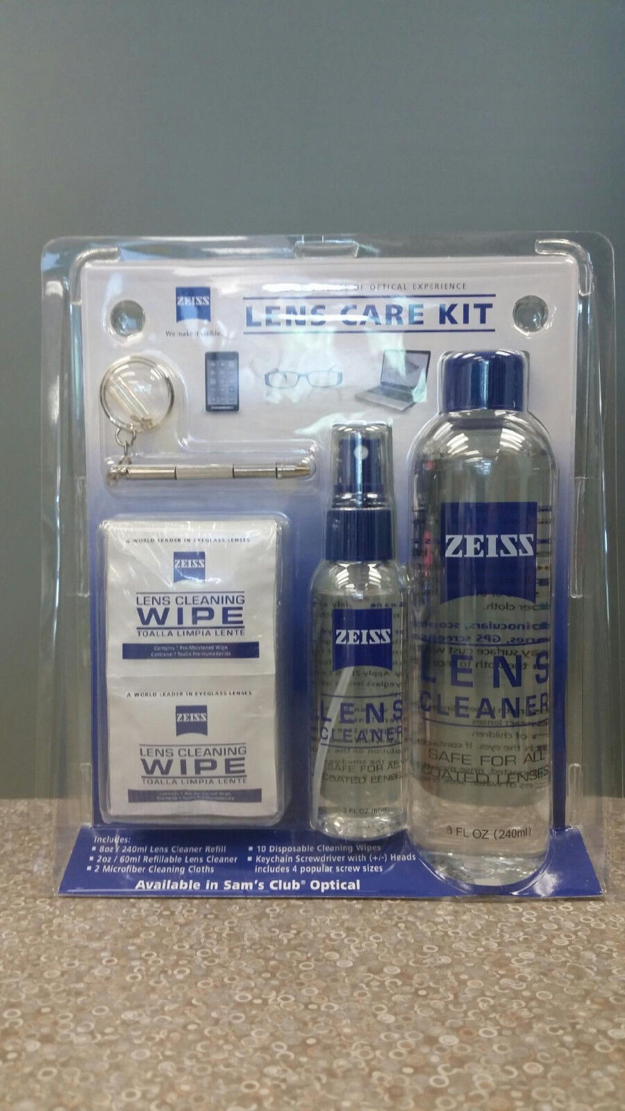 Zeiss Lens Care Kit - 8oz Lens Cleaner Refill, 2oz Refillabl