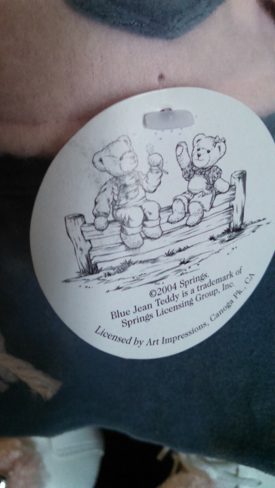 Vintage Blue Jean Teddy Blossom Bear with Skaters Woltz Outfit and Skates