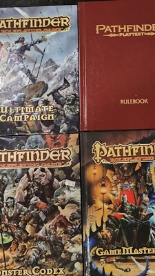 4 x Pathfinder RPG Books HB Monster-GameMastery-Ultimate Campaign-Playtest Rules